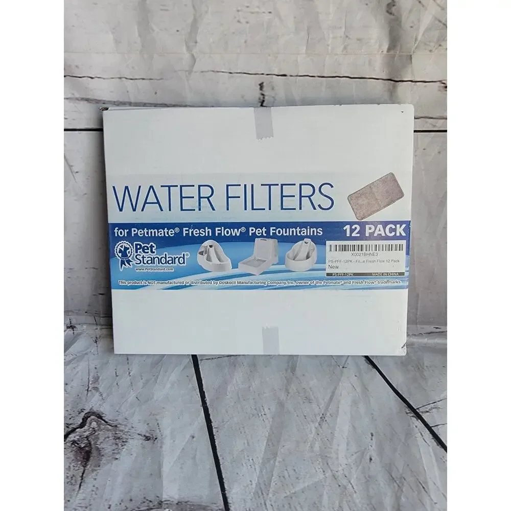 PET STANDARD Water Filters Petmate Fresh Flow Pet Fountains 12 Pack Filters New